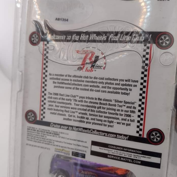 Hot Wheels RED LINE 2006 BEACH BOMB TOO PURPLE UNCOMMON CLUB EXCLUSIVE - Picture 3 of 11